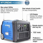 Hyundai HY3200SEi 3.2kW Portable Remote Start Inverter Generator